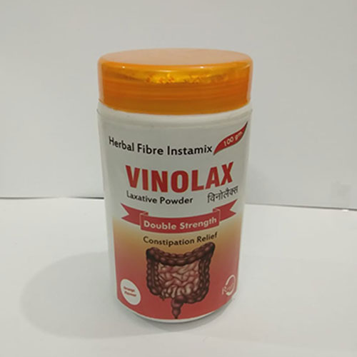 Herbal Fibre Instamix 100 VINOLAX Laxative Powder विनोलेक्स Double Strength Constipation Relief Herbal Fibre Instamix 100 VINOLAX Laxative Powder