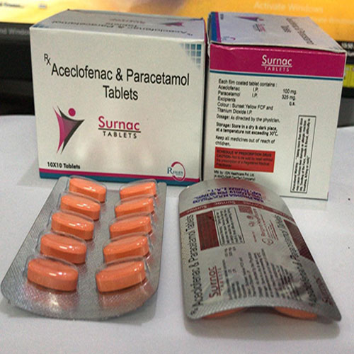 Aceclofenac & Paracetamol Tablets Surnac TABLETS
