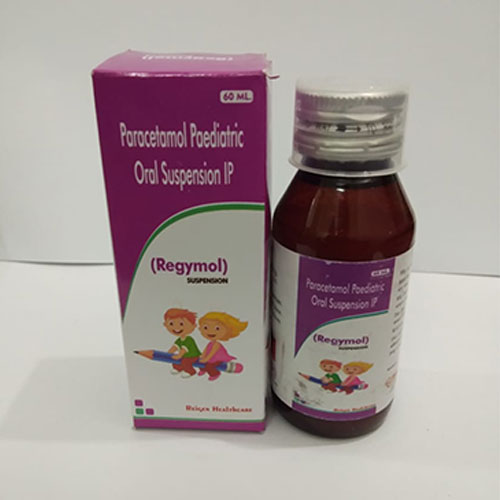 60 ML Paracetamol Paediatric Oral Suspension IP (Regymol) SUSPENSION Paracetamol Poediatic Oral Suspension (Regymel)