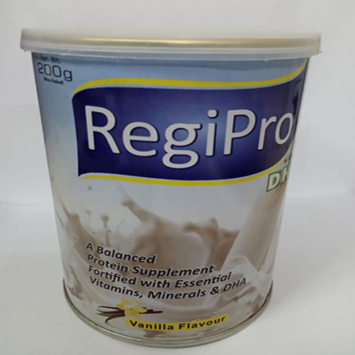 200g RegiPro D A Balanced Protein Supplement Fortified with Essential Vitamins, Minerals & DHA Vanilla Flavour