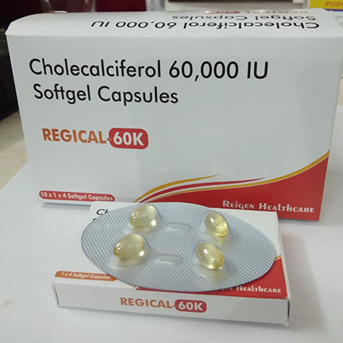 POD Cholecalciferol 60,000 IU Softgel Capsules Cholecalciferol 60,000 IU Softgel Capsules REGICAL 60K 10 x 1 x 4 Softgel Capsules REIGEN HEALTHCARE HEALTHCARE REGICAL 60K