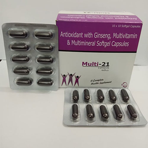 10 x 10 Softgel Capsules Antioxidant with Ginseng, Multivitamin & Multimineral Softgel Capsules Multi-21 a Complete Health Suplement XXX 000 0000