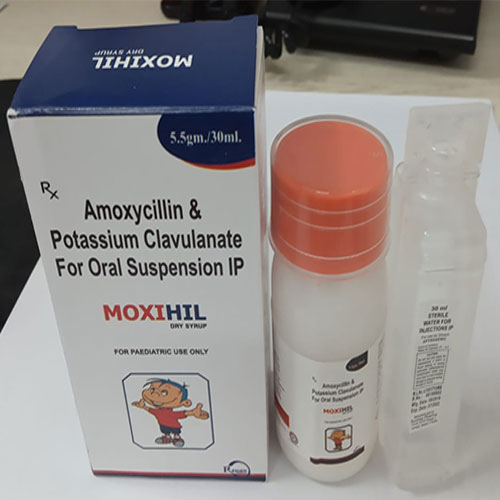Amoxycillin & Potassium Clavulanate For Oral Suspension IP MOXIHIL GRY SYRUP FOR PARDIATRIC USE ONLY