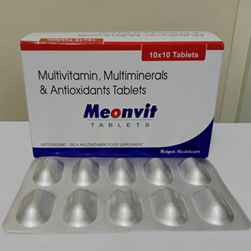 10x10 Tablets Multivitamin, Multiminerals & Antioxidants Tablets Meonvit TABLETS ANTIOXIDANT RICH MULTIVITAMIN FOOD SUPPLEMENT Reigen Healthcare